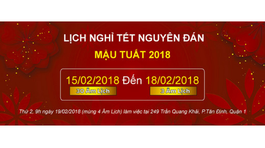 24hStore.vn thông báo nghỉ Tết Nguyên Đán 2018