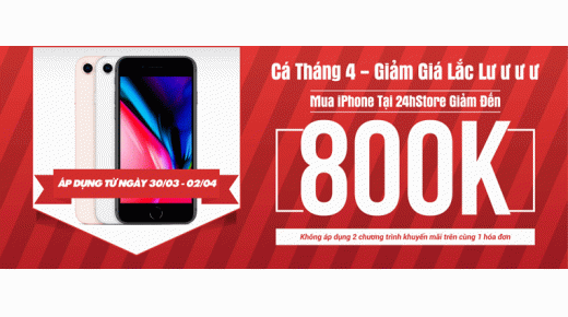 Cá tháng tư giảm giá lắc lư ư ư ư – iPhone giảm giá lên đến 800k tại 24hStore.vn
