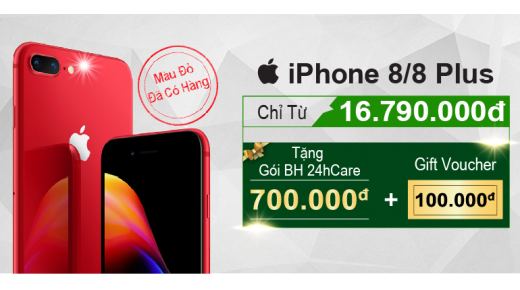 iPhone 8 Plus Product RED - Vẻ đẹp quyến rũ trong từng đường nét