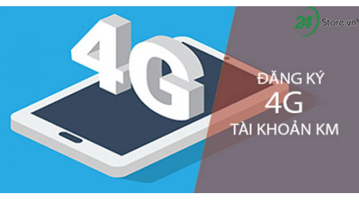 Đăng ký 4G bằng tài khoản khuyến mãi Mobi, Viettel, Vina