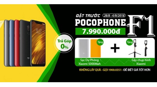 Đặt hàng Xiaomi Pocophone F1 chính hãng tại 24hstore