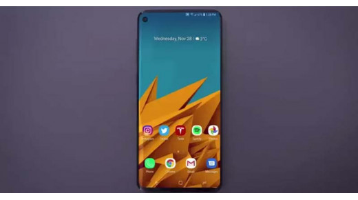 Hé lộ Samsung Galaxy S10 với thiết kế màn hình 2 nốt ruồi bo cong uyển chuyển