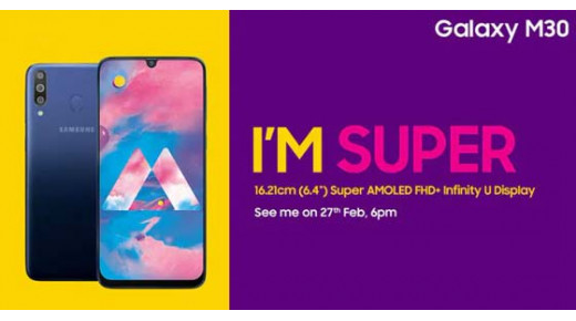 Samsung Galaxy M30 ra mắt trễ hơn 10 ngày so với Galaxy M20, có màn hình sAMOLED