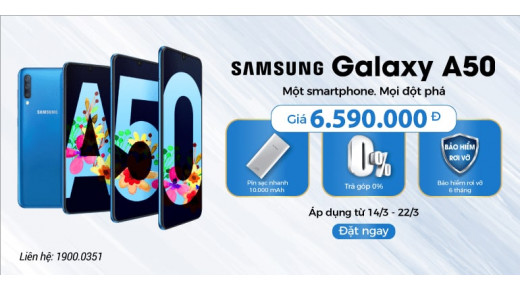 Đặt trước Samsung Galaxy A50 Chính hãng tại 24hstore