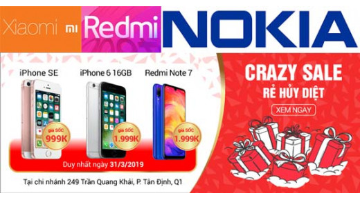 Đăng ký mua Xiaomi Redmi Note 7 và Nokia X6 tại 24hStore, cơ hội mua được iPhone 999K