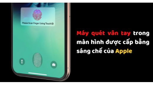 Công nghệ quét vân tay trong màn hình của Apple được cấp bằng sáng chế