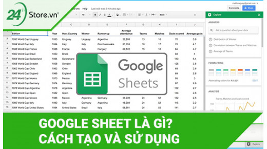 Google Sheets là gì? Cách sử dụng Google Sheet ĐƠN GIẢN, hiệu quả