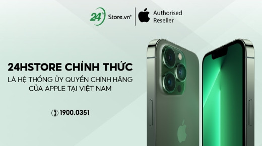 24hStore tự hào là hệ thống uỷ quyền chính hãng của Apple tại Việt Nam (Apple Authorized Reseller)