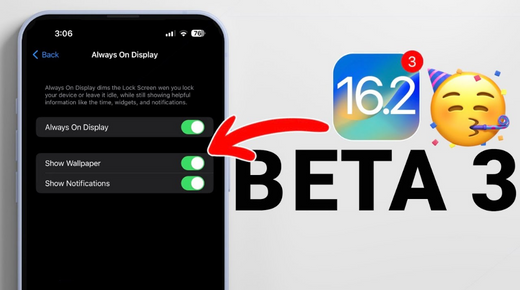 iOS 16.2 beta 3: Thêm tùy chọn tắt hình nền và thông báo trên Always On Display