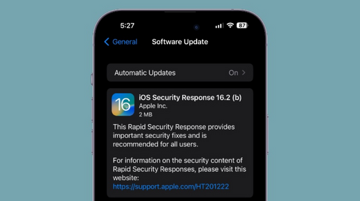 iOS 16.2 beta: Bổ sung bản cập nhật Phản hồi bảo mật nhanh