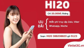 Lướt Zalo không sợ hết data với gói cước HI20 của Viettel
