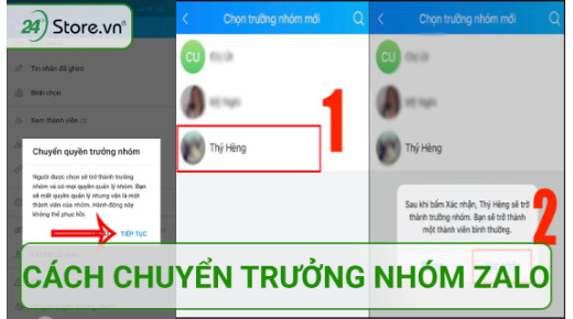 Hướng dẫn cách chuyển trưởng nhóm Zalo trên iPhone máy tính cực dễ