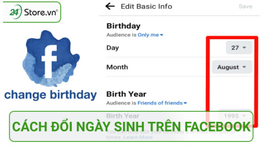 Hướng dẫn cách đổi ngày sinh trên Facebook dễ và NHANH NHẤT 