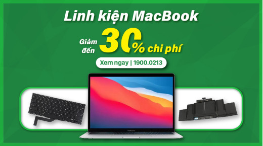 Bảng giá linh kiện bàn phím, pin MacBook rẻ tại HCM