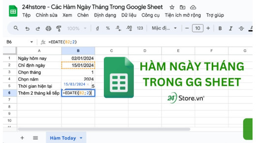 Hàm ngày tháng trong Google Sheets và cách sử dụng HIỆU QUẢ