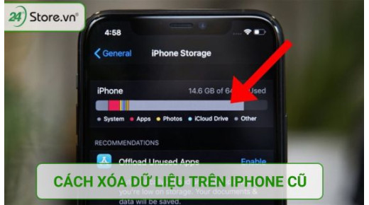 Cách xóa dữ liệu trên iPhone cũ ĐƠN GIẢN trước khi bán hoặc tặng