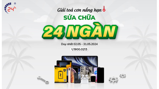 Giải toả cơn nắng hạn - Sửa chữa chỉ 24 NGÀN (Thay pin iPhone giá 24.000đ)