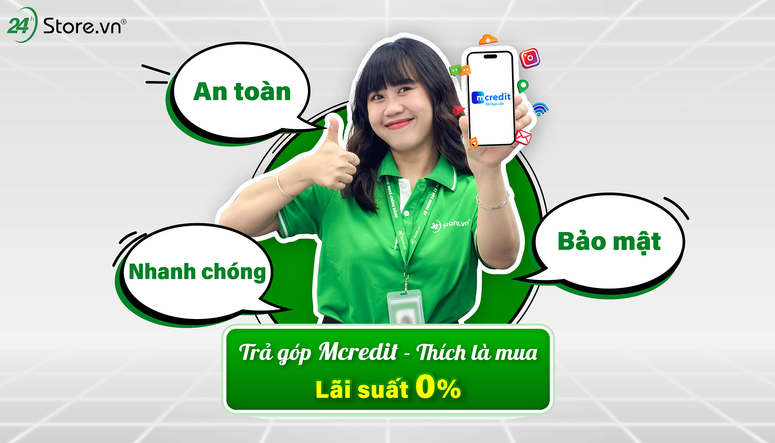 GIAO DIỆN ỨNG DỤNG MCREDIT TRÊN ĐIỆN THOẠI THÔNG MINH