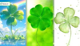 Hình nền cỏ 4 lá MAY MẮN, đẹp làm avatar cho điện thoại, máy tính