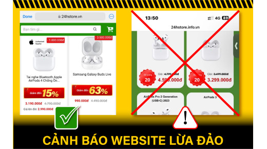 Cảnh báo các trang giả mạo 24hStore mới nhất 2025