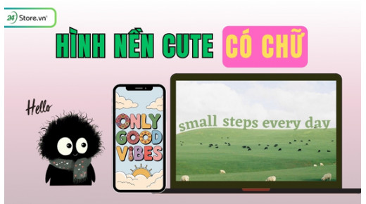 299+ Hình nền cute có chữ cực DỄ THƯƠNG, đẹp, đáng yêu, độc đáo