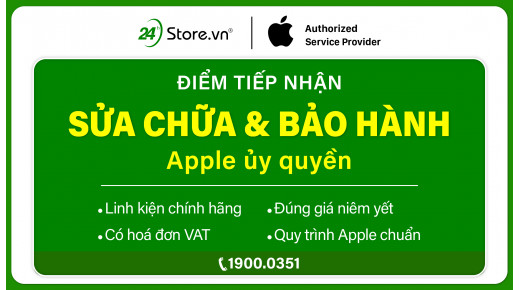 24hStore - Điểm tiếp nhận sửa chữa & bảo hành Apple uỷ quyền