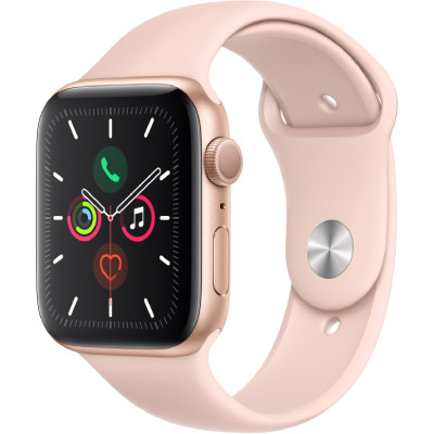 apple watch series 4 gps - mat nhom - day cao su - 44mm - cu - vang hong