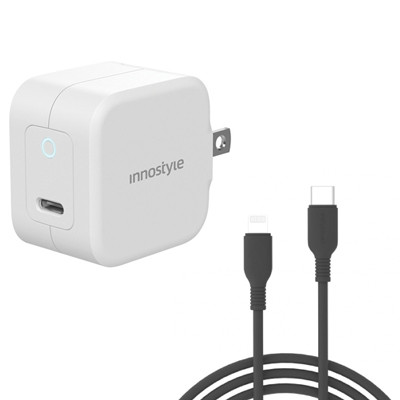 Combo Cốc sạc Innostyle 20W Minigo III và Cáp Innostyle Jazzy USB - C to Lightning Cable