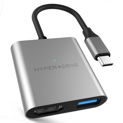 Hub chuyển Hyperdrive Bar 3 in 1 USB-C MacBook, iPad Pro (HDMI+USB C+USB)