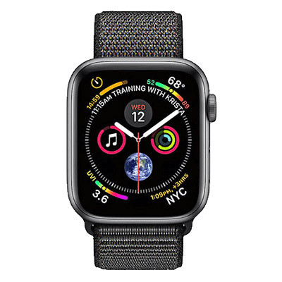 apple watch series 4 gps - mat nhom - day sport loop - 44mm - cu