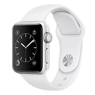 apple watch series 2 mat nhom day cao su 99% mau trang white