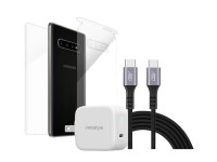 Combo Samsung Galaxy S10 Plus 5G (Cốc 20W+Cáp C to C INNOSTYLE+PPF trước+PPF sau)