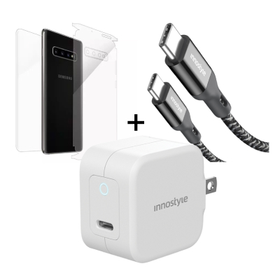 Combo Samsung cũ (Cốc 20W+Cáp C to C INNOSTYLE+PPF trước+PPF sau)