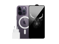 Combo iPhone 14 Pro Max (Cốc 20W Apple+Dán Kingbull+Ốp Apple)