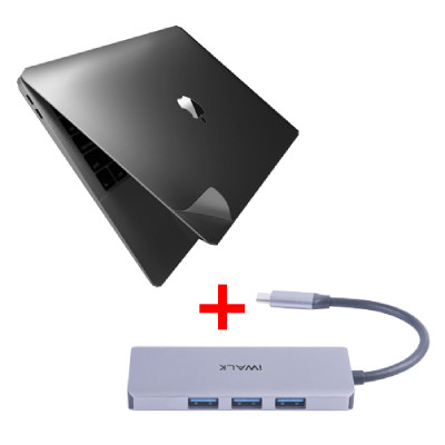 Combo quà VIP Macbook Pro M1 16 inch (Bộ dán full 6 in 1 + Hub chuyển đa năng)