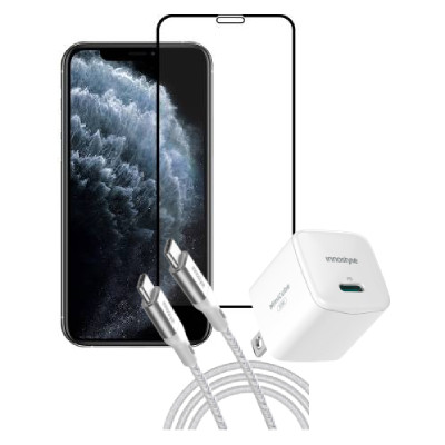 Combo iPhone Xs Max (Cốc 20W+Cáp C to L Innostyle+Dán)