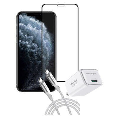 Combo iPhone 11 Pro Max (Cốc 30W+Cáp C to L Innostyle+Dán)