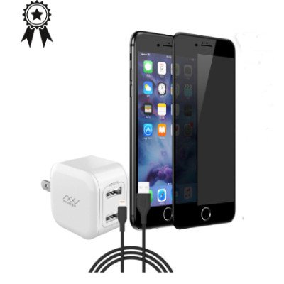 Combo quà VIP cho iPhone 8 Plus đen cũ (Cốc 12W+Cáp A to L Innostyle+Dán+VIP 1 đổi 1 6 Tháng)