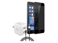 Combo quà VIP cho iPhone 8 Plus đen cũ (Cốc 12W+Cáp A to L Innostyle+Dán+VIP 1 đổi 1 12 Tháng)