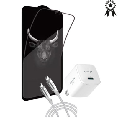 Combo quà VIP cho iPhone 14 Plus cũ (Cốc 20W+Cáp C to L Innostyle+Dán+VIP 1 đổi 1 6 Tháng)