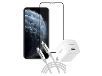 Combo quà VIP cho iPhone Xs Max cũ (Cốc 20W+Cáp C to L Innostyle+Dán+VIP 1 đổi 1 6 Tháng)