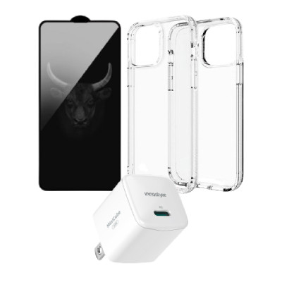 Combo iPhone 14 Pro Max (Cốc 20W Innostyle+Dán Kingbull+Ốp Zagg)