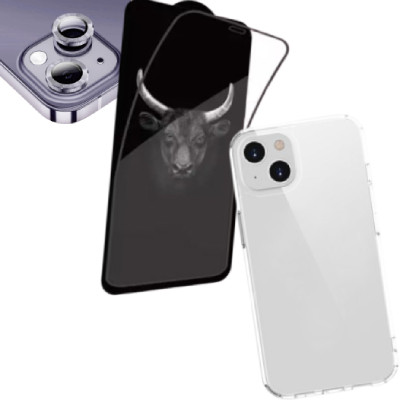 Combo iPhone 14 Plus (Dán Kingbull+Ốp Mipow+Camera Purple)