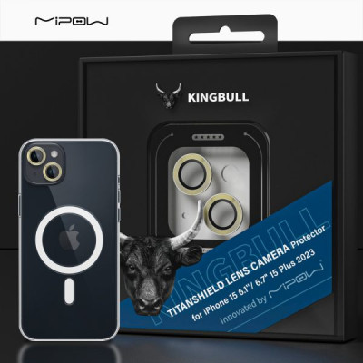 Miếng dán cường lực chống va đập Camera iPhone 15/ 15 Plus Mipow Titanshield