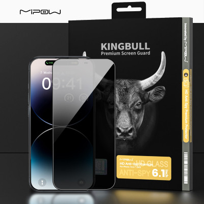 Miếng dán cường lực iPhone 15 Chống nhìn trộm Mipow Kingbull Premium HD