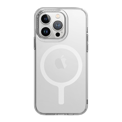 Ốp lưng iPhone 15 Pro UNIQ Hybrid Lifepro Xtreme hỗ trợ sạc MagSafe Dove Frost