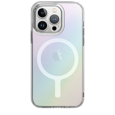 Ốp lưng iPhone 15 Pro Max UNIQ Hybrid Lifepro Xtreme hỗ trợ sạc MagSafe Iridescent