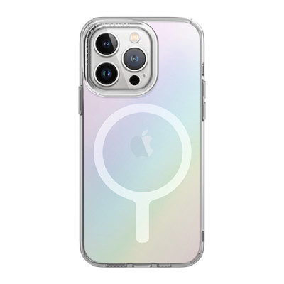 Ốp lưng iPhone 15 Pro UNIQ Hybrid Lifepro Xtreme hỗ trợ sạc MagSafe Iridescent