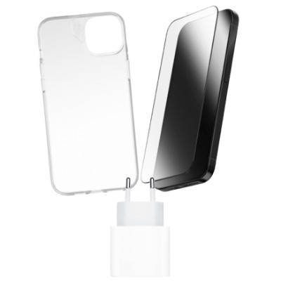 Combo iPhone 15 (Cốc 20W Apple+Ốp Zagg+Dán Zagg+Hộp quà)