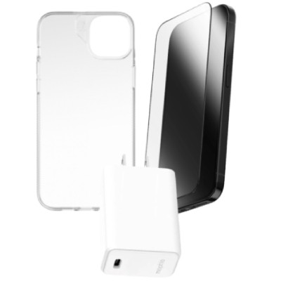 Combo iPhone 15 Plus (Cốc 30W Mophie+Ốp Zagg+Dán Zagg+Hộp quà)